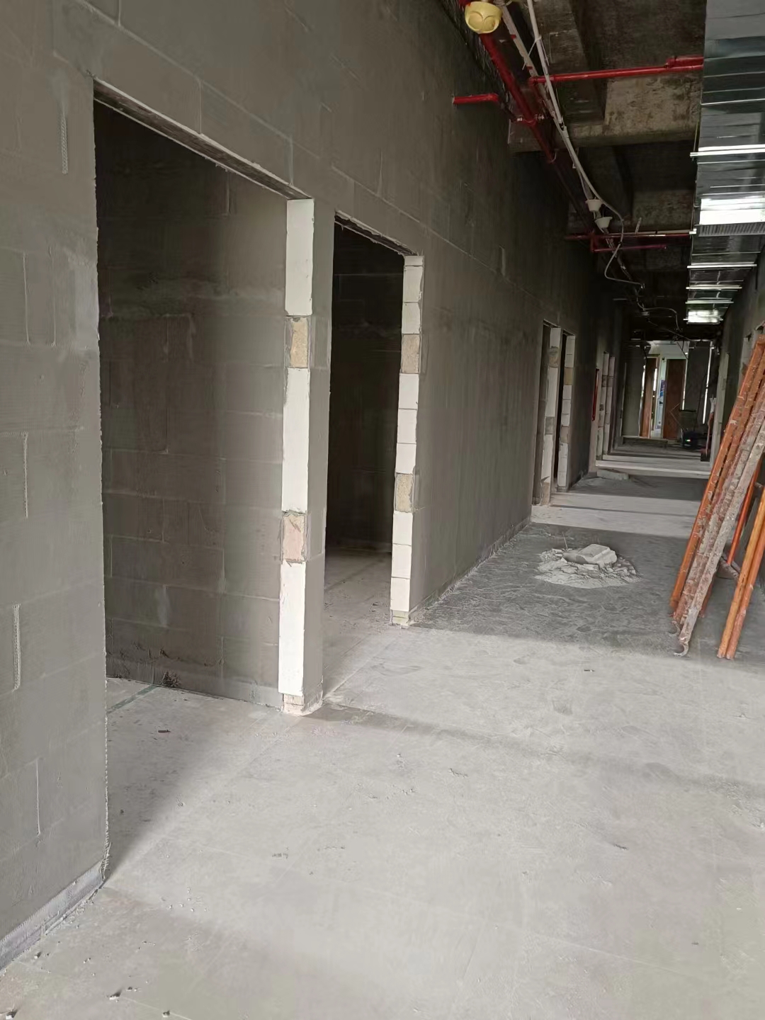 轻质砖隔墙施工现场